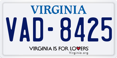 VA license plate VAD8425
