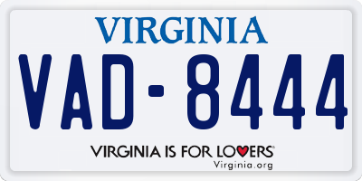 VA license plate VAD8444