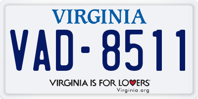 VA license plate VAD8511