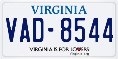 VA license plate VAD8544