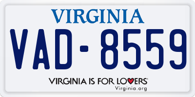 VA license plate VAD8559
