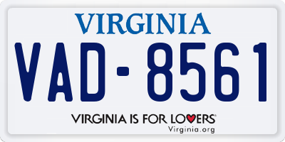 VA license plate VAD8561