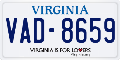 VA license plate VAD8659