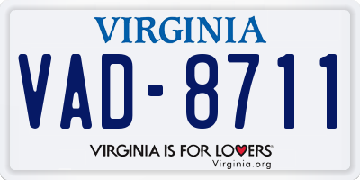 VA license plate VAD8711