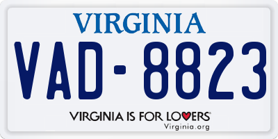 VA license plate VAD8823