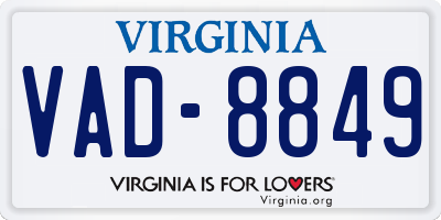 VA license plate VAD8849