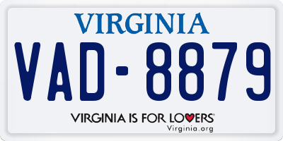 VA license plate VAD8879