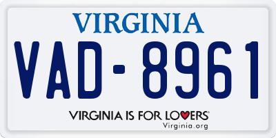 VA license plate VAD8961