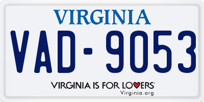 VA license plate VAD9053