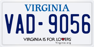 VA license plate VAD9056