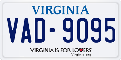 VA license plate VAD9095