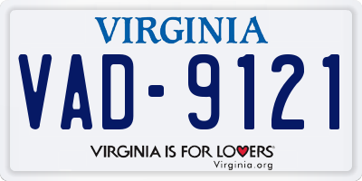 VA license plate VAD9121