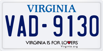 VA license plate VAD9130