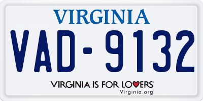 VA license plate VAD9132
