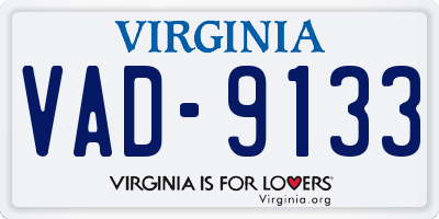 VA license plate VAD9133