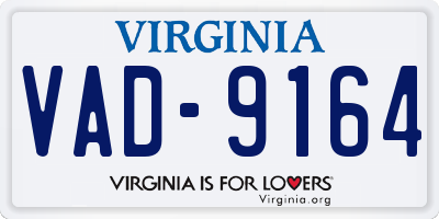 VA license plate VAD9164