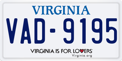 VA license plate VAD9195