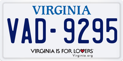 VA license plate VAD9295