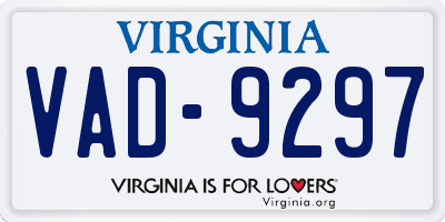 VA license plate VAD9297