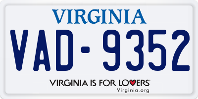 VA license plate VAD9352