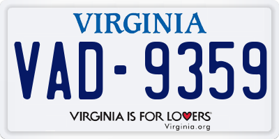 VA license plate VAD9359