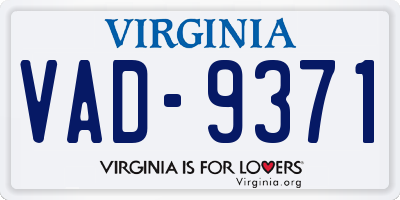 VA license plate VAD9371