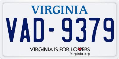 VA license plate VAD9379