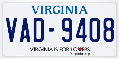 VA license plate VAD9408