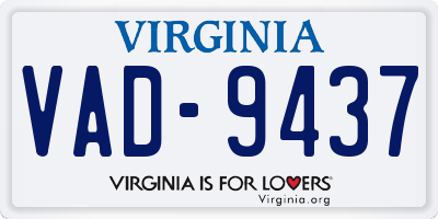 VA license plate VAD9437