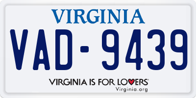 VA license plate VAD9439