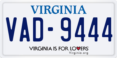 VA license plate VAD9444
