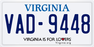 VA license plate VAD9448