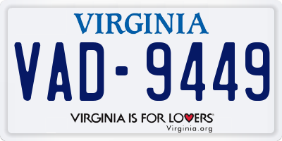 VA license plate VAD9449