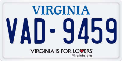 VA license plate VAD9459