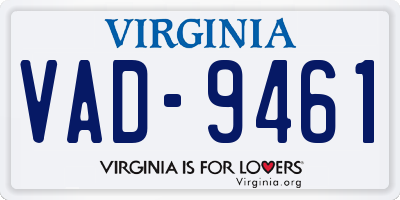 VA license plate VAD9461