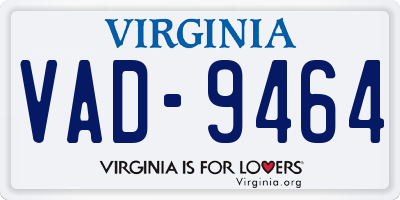 VA license plate VAD9464