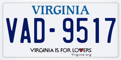 VA license plate VAD9517