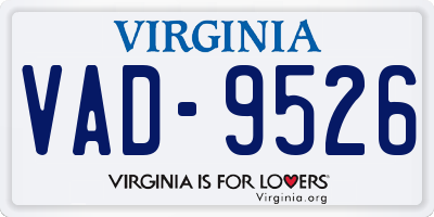 VA license plate VAD9526