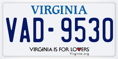 VA license plate VAD9530
