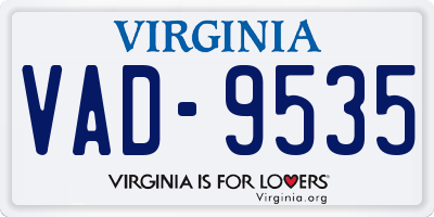 VA license plate VAD9535