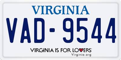 VA license plate VAD9544