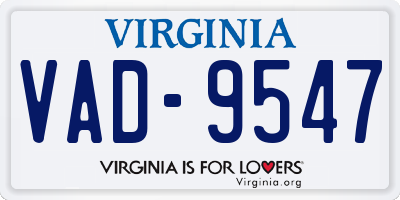VA license plate VAD9547