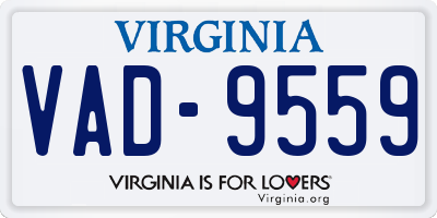 VA license plate VAD9559