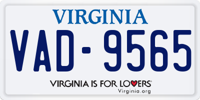 VA license plate VAD9565