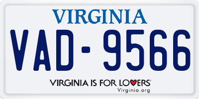 VA license plate VAD9566