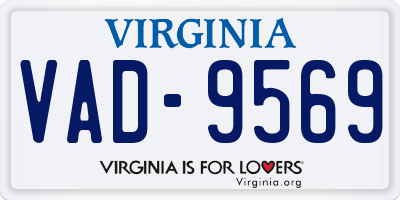 VA license plate VAD9569