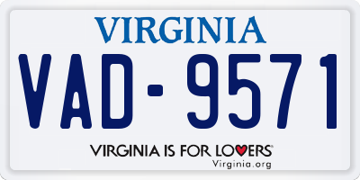 VA license plate VAD9571