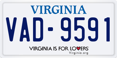VA license plate VAD9591