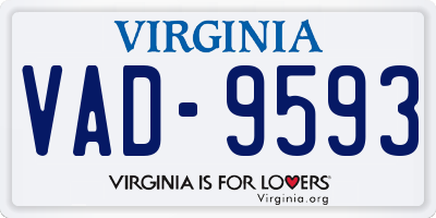 VA license plate VAD9593
