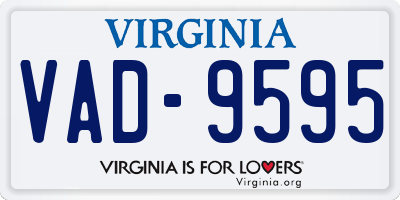 VA license plate VAD9595